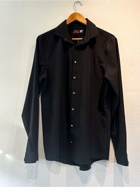 Black Men's Dress Shirt - Classic Long Sleeve